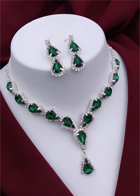 RVSR Alloy Green Jewellery Set(Pack of 1)