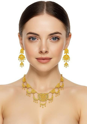SMARNN Metal Gold-plated Gold Jewellery Set(Pack of 1)