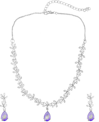 Admier Brass Silver Jewellery Set(Pack of 2)