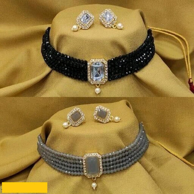 Jyeana Alloy Gold-plated Multicolor Jewellery Set(Pack of 1)
