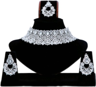 Umanil Fashion OPC Pvt Ltd Alloy Rhodium White Jewellery Set(Pack of 1)