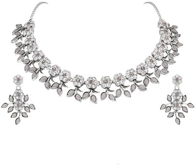 Zebaish Era Alloy Rhodium Silver Jewellery Set(Pack of 1)