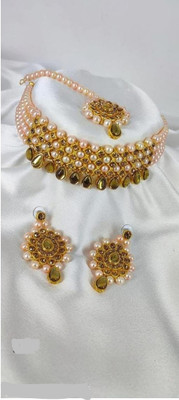 ABHRIK IMITATION Crystal Gold Jewellery Set(Pack of 1)
