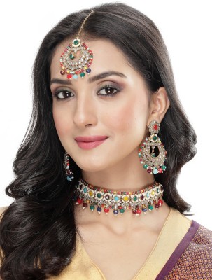 Sukkhi Alloy Gold-plated Multicolor Jewellery Set(Pack of 1)