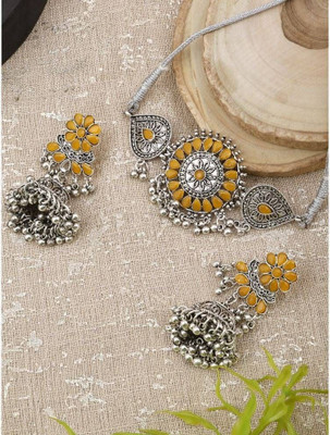 Anamya Collections Alloy Yellow Jewellery Set(Pack of 1)