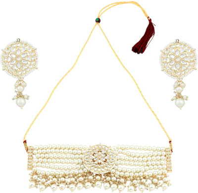 ANOUK Brass Gold-plated Gold, White Jewellery Set(Pack of 3)