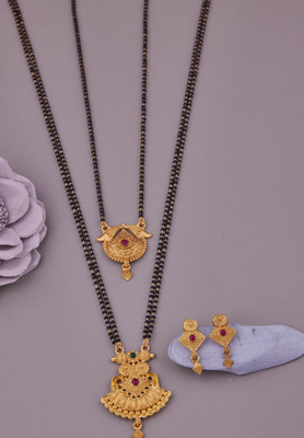 house of common Brass Gold-plated Gold Jewellery Set(Pack of 3)