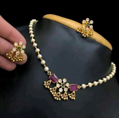 GOLDBLING Copper Gold-plated Multicolor Jewellery Set(Pack of 1)