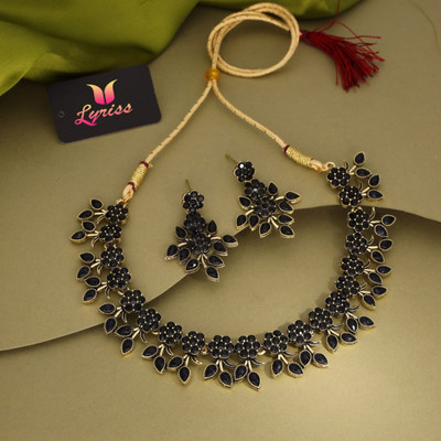 ANOUK Brass Gold-plated Black Jewellery Set(Pack of 1)