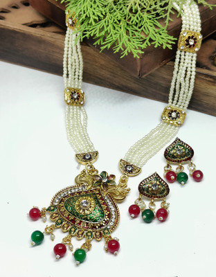 Soniya Crafts Alloy Gold-plated Multicolor Jewellery Set(Pack of 1)