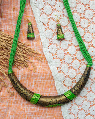 SHILPOGRAM Terracotta Green Jewellery Set(Pack of 1)