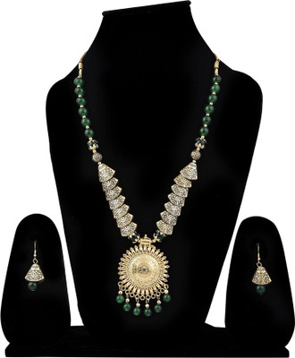 Shree Shyam Alloy Green Jewellery Set(Pack of 2)