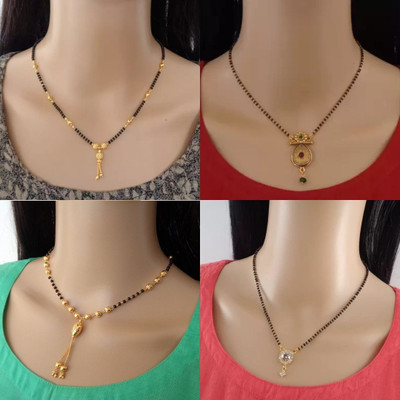 RAMDEV ART FASHION JEWELLERY Stylish Gold Plated Daily Wear Mangalsutra For Women Alloy Mangalsutra