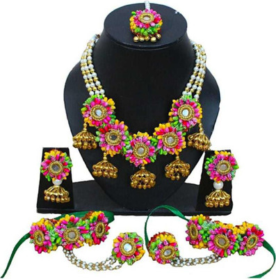 BHAVYUR ART & CRAFT Fabric Multicolor Jewellery Set(Pack of 1)
