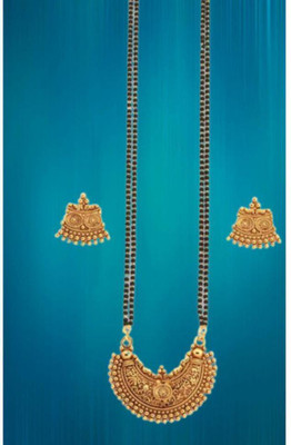 Ms Jewels Metal Black, Gold Jewellery Set(Pack of 1)