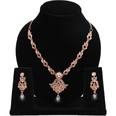 subela Alloy Gold-plated Rose Gold Jewellery Set(Pack of 1)