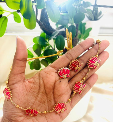 Yuma Alloy Gold-plated Multicolor Jewellery Set(Pack of 1)