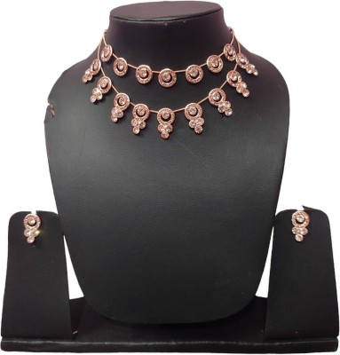 jatin imitation Alloy Copper Rose Gold Jewellery Set(Pack of 3)