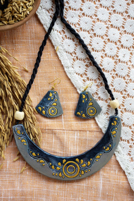 SHILPOGRAM Terracotta Grey Jewellery Set(Pack of 1)