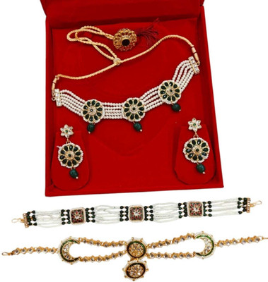 ROHIDAZ Alloy Gold-plated Multicolor Jewellery Set(Pack of 5)