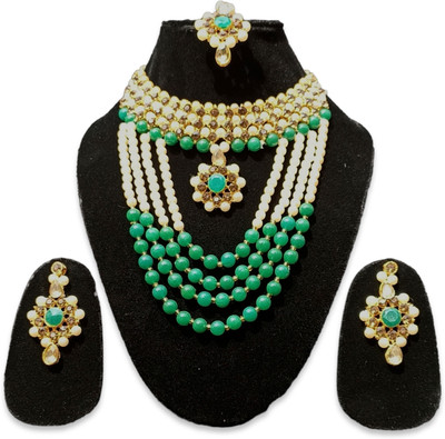 IBM COLLECTIONS Alloy Green Jewellery Set(Pack of 1)