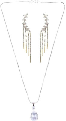 SRK Fashions Alloy White, Silver Jewellery Set(Pack of 1)