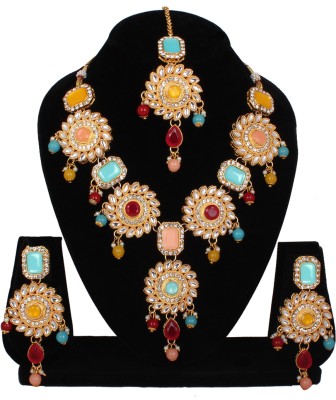 soni craft Alloy Gold-plated Multicolor Jewellery Set(Pack of 3)