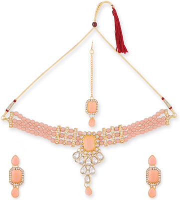 EVY Copper Gold-plated Multicolor Jewellery Set(Pack of 1)