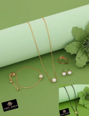 Jewel WORLD Brass, Alloy Gold-plated Multicolor Jewellery Set(Pack of 1)