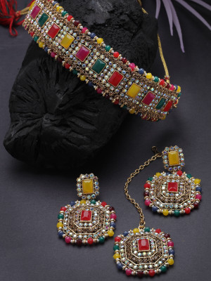 Sukkhi Alloy Gold-plated Multicolor Jewellery Set(Pack of 4)