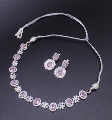 Glimmer Soul Copper Silver Pink Jewellery Set(Pack of 3)