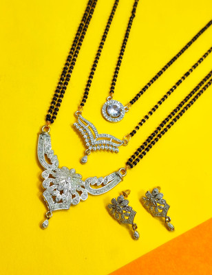 Divyanshi Collection Brass Silver Silver Jewellery Set(Pack of 3)
