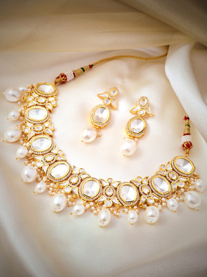 RUBANS Copper Gold-plated Gold Jewellery Set(Pack of 1)