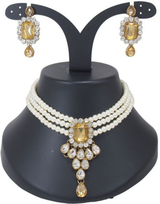 Ronak Fashion Alloy Gold-plated Gold Jewellery Set(Pack of 1)