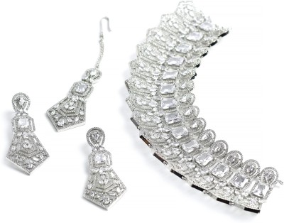 The Stone Aisle Alloy White Jewellery Set(Pack of 1)