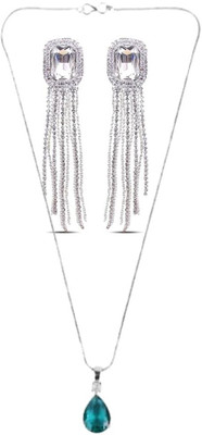 SKG Fashions Stone Green, White Jewellery Set(Pack of 1)