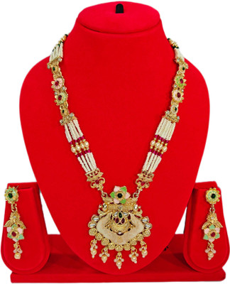 Olivia Retailers Alloy Gold-plated Gold Jewellery Set(Pack of 1)