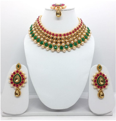 SRK Fashions Alloy Gold-plated Multicolor Jewellery Set(Pack of 1)