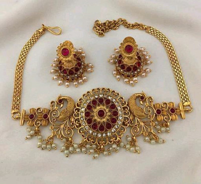 Radian Alloy Gold-plated Pink, Gold Jewellery Set(Pack of 1)