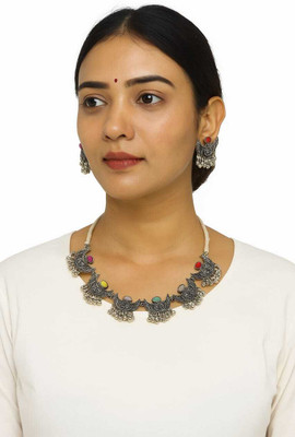 Shreeji Alloy Black Jewellery Set(Pack of 1)