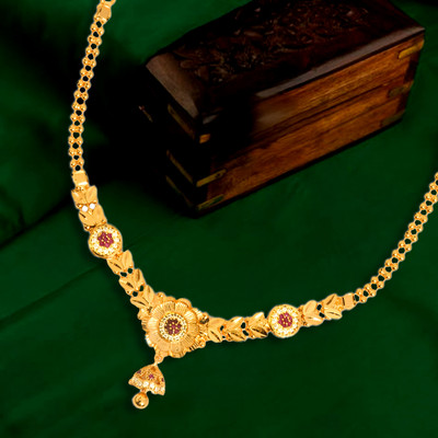 OROGLITZ Brass Gold-plated Gold Jewellery Set(Pack of 1)