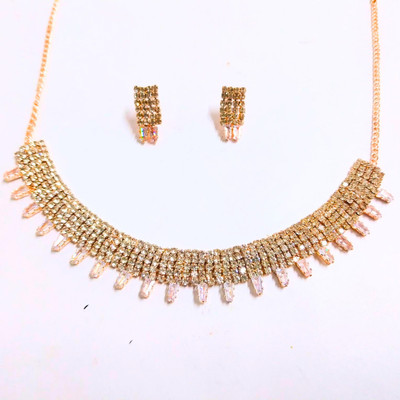 Ally Crafts Alloy Rose Gold Jewellery Set(Pack of 1)