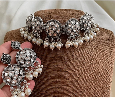 SKG Fashion Store Alloy White Jewellery Set(Pack of 1)