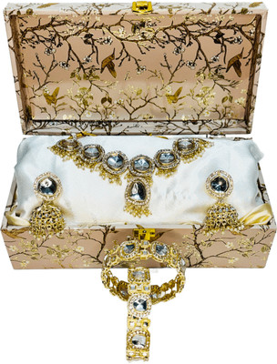 Mogha Jewels Brass Gold-plated Gold Jewellery Set(Pack of 4)