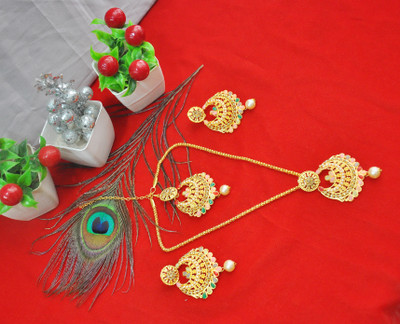 Arya Collection Alloy Gold-plated Multicolor Jewellery Set(Pack of 1)