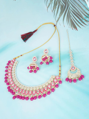 Divisha Alloy Gold-plated Multicolor Jewellery Set(Pack of 3)