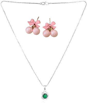 SRK Fashions Alloy Green, Pink Jewellery Set(Pack of 1)