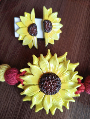 MOUSUMI COLLECTION Terracotta Yellow, Red Jewellery Set(Pack of 1)