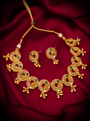 Vermont Alloy Gold-plated Multicolor Jewellery Set(Pack of 3)