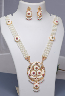Harsha Creation Alloy Gold-plated Gold Jewellery Set(Pack of 1)
